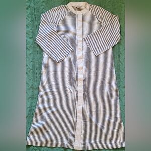 H&M Monochrome Striped Button-Up Shirt